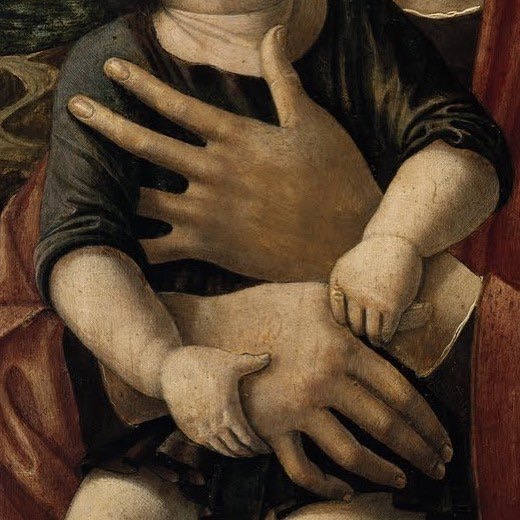 G. Bellini, Madonna con Bambino, 1476, part.