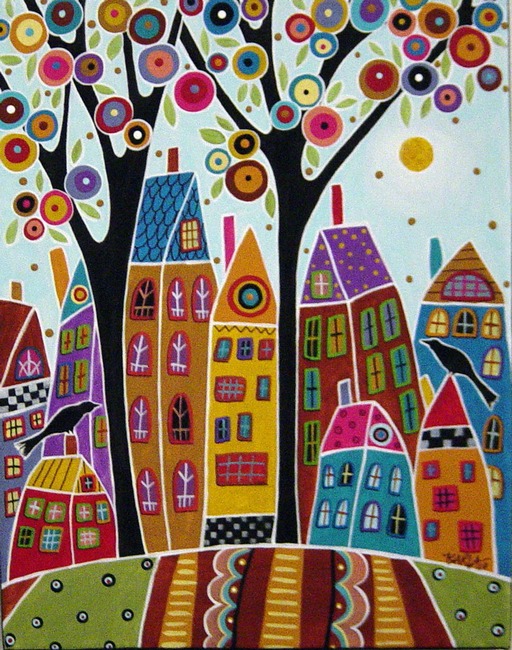Karla Gerard - Nine houses two trees and two birds